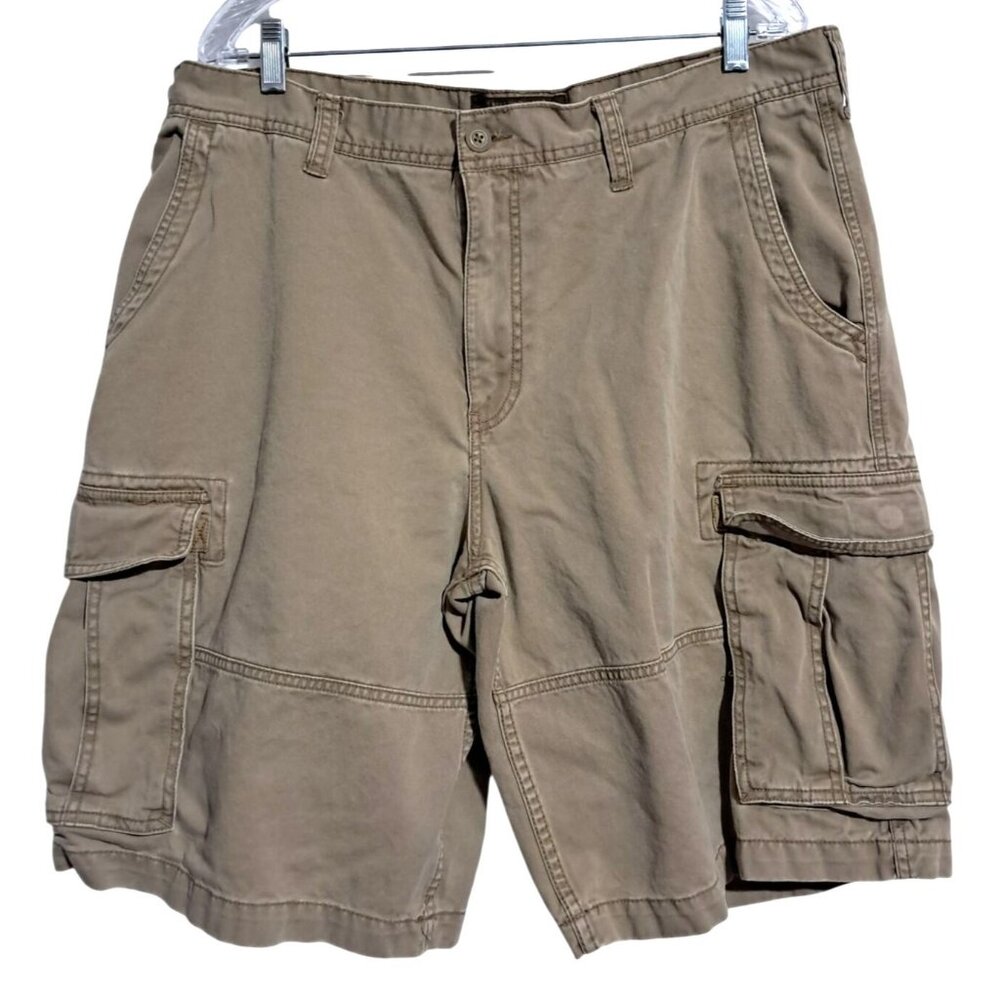 Old Navy Cargo Shorts Mens Size 38 Khaki Casual‎ 100% Cotton Durable Design Y2K